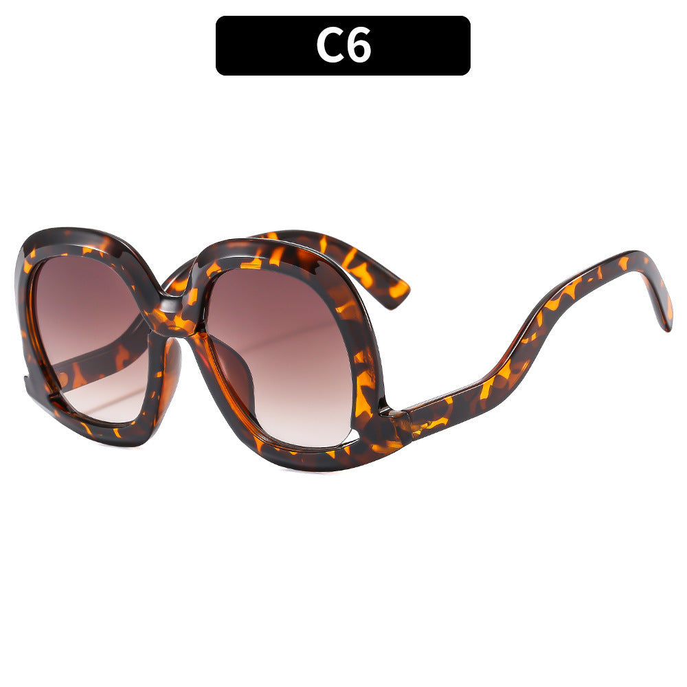 Wholesale 2023 PC Large Frame Irregular Frame Sunglasses